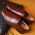 Elegant Men's Business Leather Sandals - Soft Bottom Hollow Hole Design for Middle-Aged and Elderly Dads - Comfortable Slip-On Footwear for Office and Career